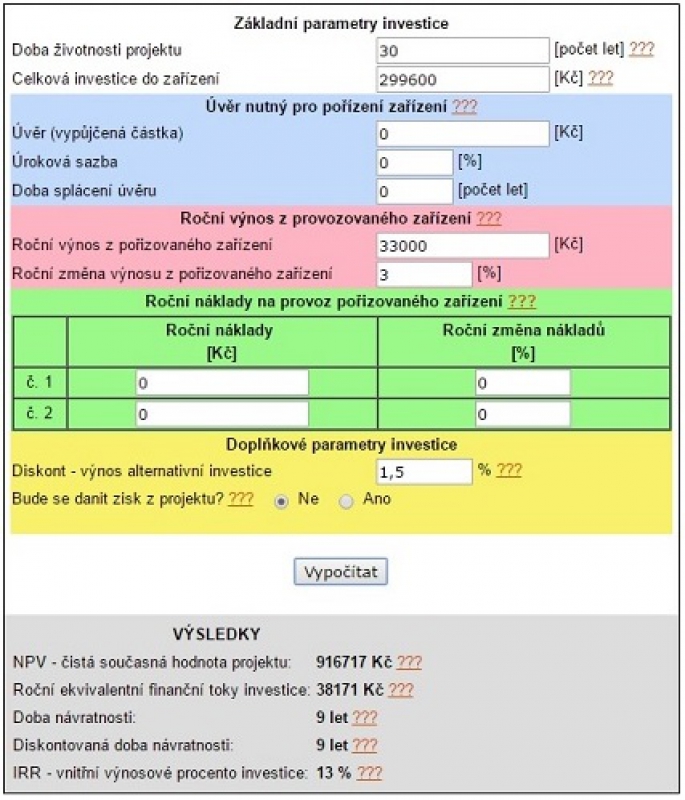 návratnost hybridní elektrárny